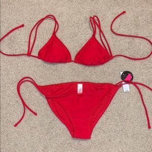 No Boundaries Red string bikini, new w/tags.Size S